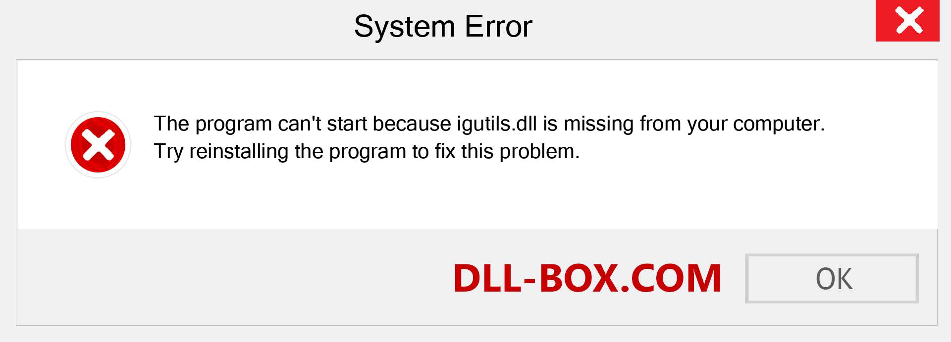  igutils.dll file is missing?. Download for Windows 7, 8, 10 - Fix  igutils dll Missing Error on Windows, photos, images